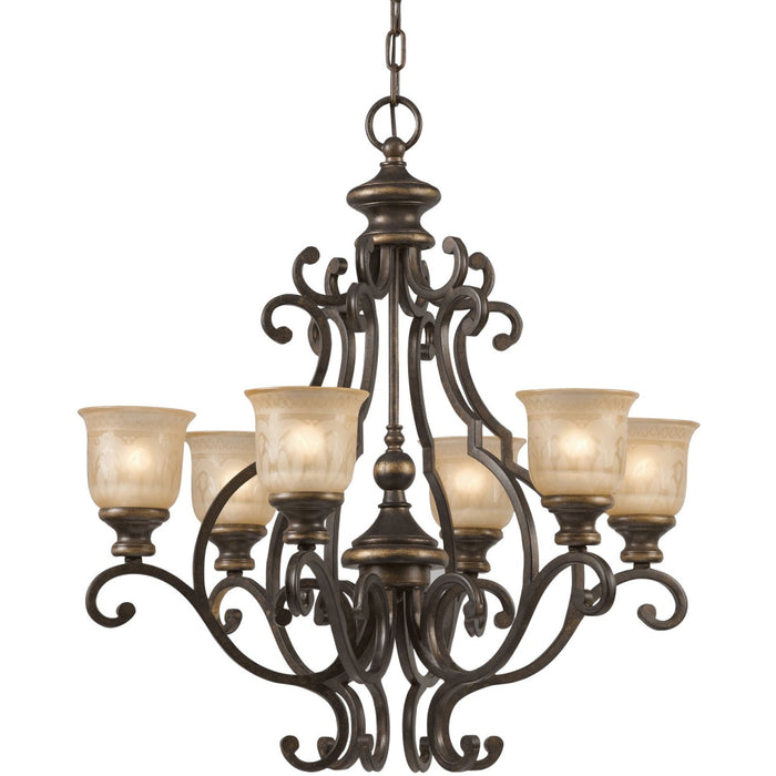 Norwalk 6 Light Bronze Umber Chandelier - Chandeliers
