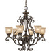 Norwalk 6 Light Bronze Umber Chandelier - Chandeliers