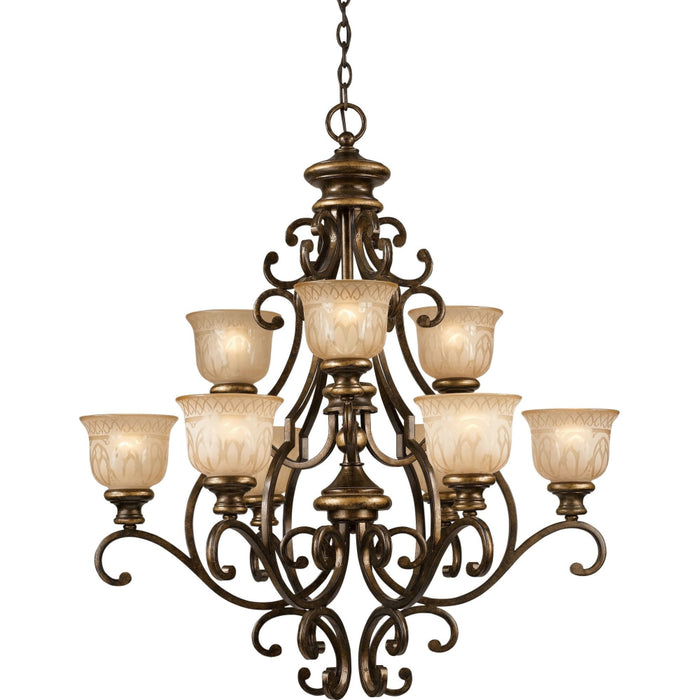 Norwalk 9 Light Bronze Umber Chandelier - Chandeliers