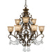 Norwalk 9 Light Clear Crystal Swarovski Strass Bronze Umber Chandelier - Chandeliers