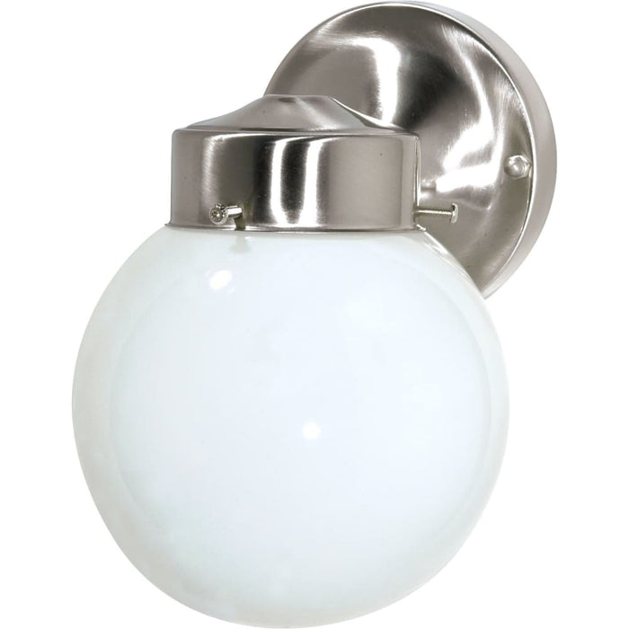 Nuvo Brushed Nickel Outdoor Wall Lantern - Outdoor Wall Lantern