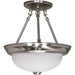 Nuvo Brushed Nickel Semi Flushmount - Semi-Flushmounts