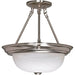 Nuvo Brushed Nickel Semi Flushmount - Semi-Flushmounts