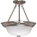 Nuvo Brushed Nickel Semi Flushmount - Semi-Flushmounts