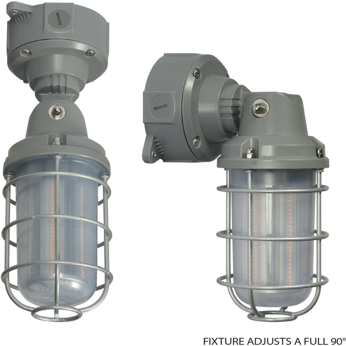 Nuvo Gray LED Led Adjustable Vapor Tight - Landscape