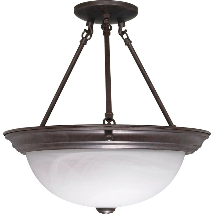 Nuvo Old Bronze Semi Flushmount - Semi-Flushmounts