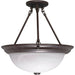 Nuvo Old Bronze Semi Flushmount - Semi-Flushmounts