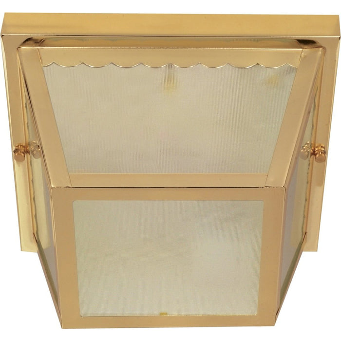 Nuvo Polished Brass Outdoor Flushmount - Outdoor Flushmount