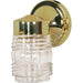 Nuvo Polished Brass Outdoor Wall Lantern - Outdoor Wall Lantern