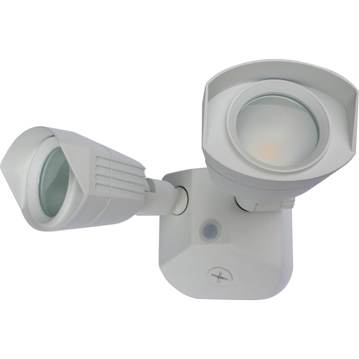 Nuvo White LED Dual Head Security Light - Landscape