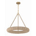 Oakley Soft Gold Jute LED Chandelier Crystorama OAK-7536-SG