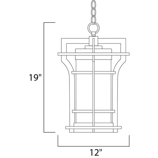 Oakville Black Oxide Outdoor Hanging Lantern - Outdoor Hanging Lantern