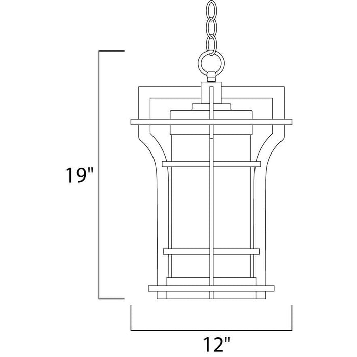 Oakville Black Oxide Outdoor Hanging Lantern - Outdoor Hanging Lantern