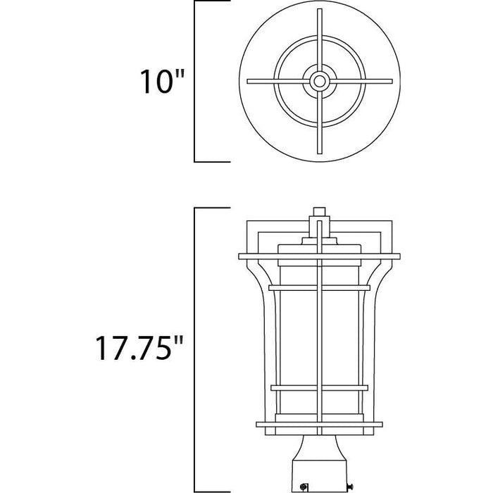 Oakville Black Oxide Outdoor Pole/Post Mount - Outdoor Pole/Post Mount