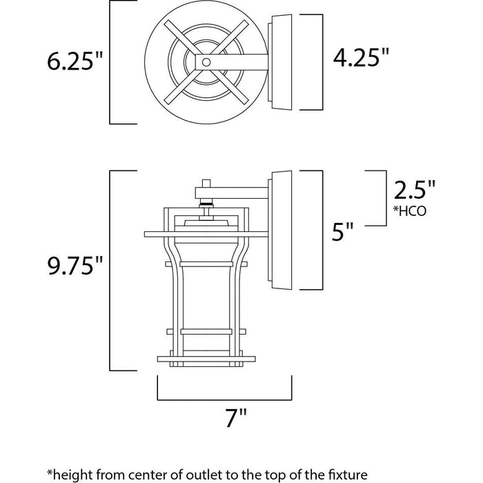 Oakville Black Oxide Outdoor Wall Mount - Outdoor Wall Mount