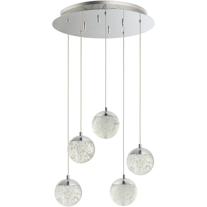 Orb II Polished Chrome LED Multi-Light Pendant - Pendants