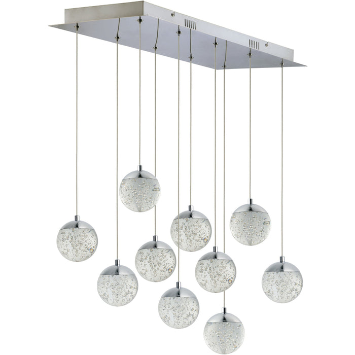 Orb II Polished Chrome LED Multi-Light Pendant - Pendants