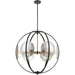 Oriah Matte Black Satin Brass Pendant - Pendants