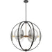 Oriah Matte Black Satin Brass Pendant - Pendants