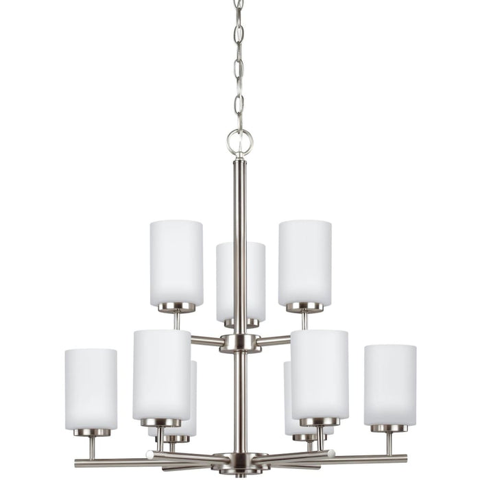 Oslo Brushed Nickel Chandelier - Chandeliers