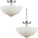 Oslo Chrome Semi-Flush Mount Convertible Pendant - Pendants