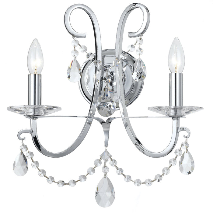 Othello 2 Light Spectra Crystal Polished Polished Chrome Sconce - Wall Sconce