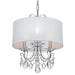 Othello 3 Light Clear Crystal Polished Chrome Mini Chandelier - Chandeliers