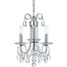 Othello 3 Light Clear Crystal Polished Chrome Mini Chandelier - Chandeliers