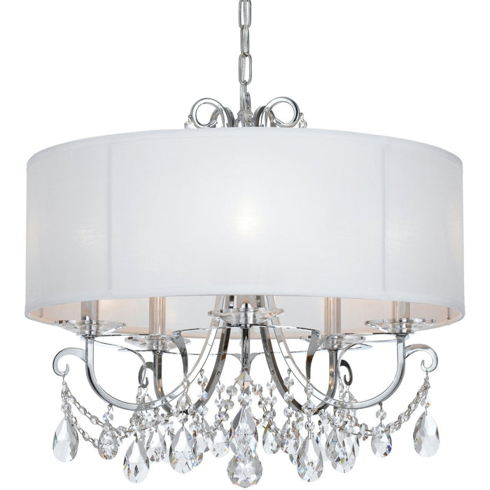 Othello 5 Light Clear Crystal Polished Chrome Chandelier - Chandeliers