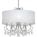 Othello 5 Light Clear Crystal Polished Chrome Chandelier - Chandeliers