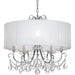 Othello 5 Light Clear Swarovski Strass Crystal Polished Chrome Chandelier - Chandeliers