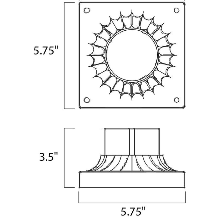 Outdoor Essentials - 200x Black Outdoor Piermount - Outdoor Pier Mount