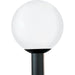 Outdoor Globe White Plastic LED Outdoor Post Lantern - Outdoor Post Lantern