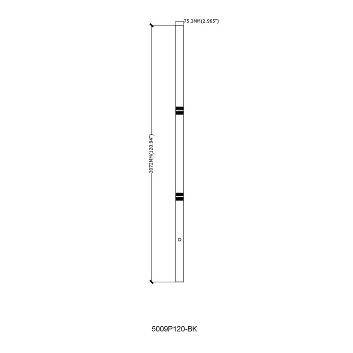 Outdoor Post Black 120 Inch Outdoor Post Z-Lite 5009P120-BK | theLightShop