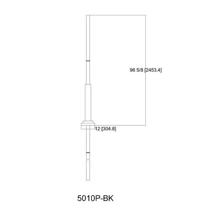 Outdoor Post Black 96 Inch Outdoor Post Z-Lite 5010P-BK | theLightShop
