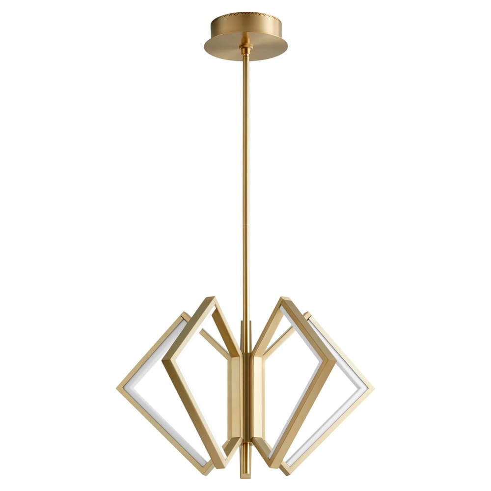Oxygen Lighting Acadia Aged Brass 5 Light LED Chandelier 3-6142-40 - Chandeliers