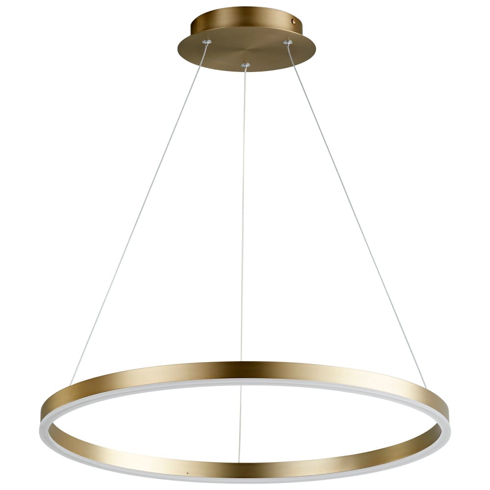 Oxygen Lighting Circulo Aged Brass 1 Light LED Pendant 3-64-40