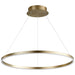 Oxygen Lighting Circulo Aged Brass 1 Light LED Pendant 3-65-40