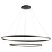 Oxygen Lighting Circulo Black 2 Light LED Pendant 3-6548-15 - Pendants