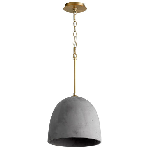 Oxygen Lighting Dune Dark Gray Aged Brass 1 Light Pendant 3-641-1540