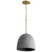 Oxygen Lighting Dune Dark Gray Aged Brass 1 Light Pendant 3-641-1540