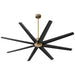 Oxygen Lighting Fleet Aged Brass 72 Inch 8 Blade Ceiling Fan 3-108-40