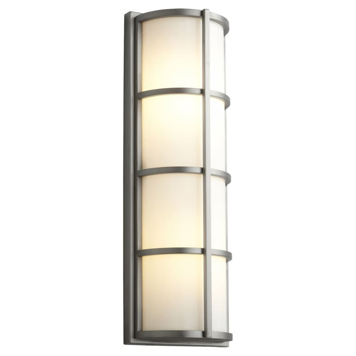 Oxygen Lighting LEDA Satin Nickel 2 Light LED Outdoor Wall Sconce 3-713-224-EM - Outdoor Wall Sconces