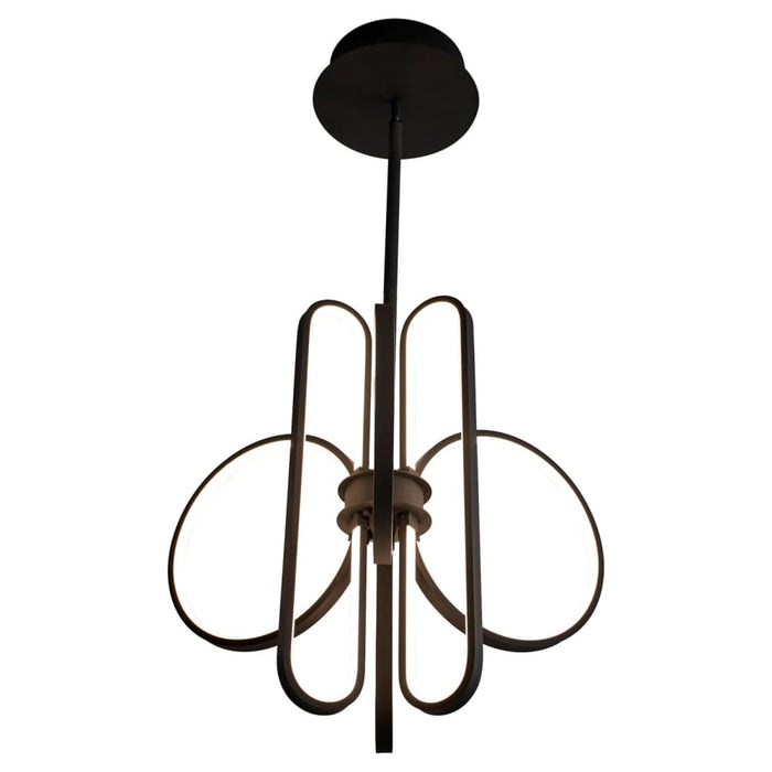 Oxygen Lighting Lupe Black 6 Light LED Pendant 3-25-15 - Pendants