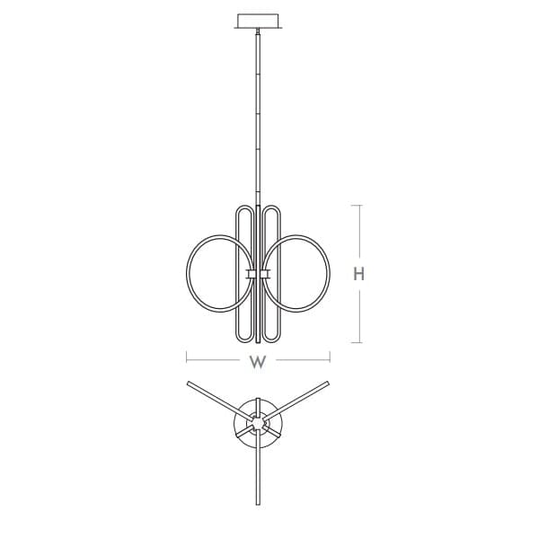 Oxygen Lighting Lupe Black 6 Light LED Pendant 3-25-15 - Pendants