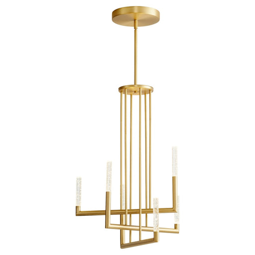 Oxygen Lighting Lustre Aged Brass 6 Light LED Chandelier 3-24-40 - Chandeliers