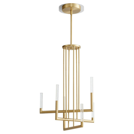 Oxygen Lighting Lustre Aged Brass 6 Light LED Chandelier 3-24-40 - Chandeliers