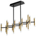 Oxygen Lighting Nero Black Aged Brass 26 Light LED Pendant 3-686-1540