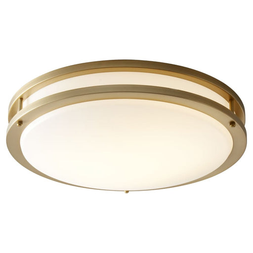 Oxygen Lighting Oracle Aged Brass 2 Light LED Flushmount 3-620-40-EM - Flushmounts