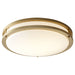Oxygen Lighting Oracle Aged Brass 2 Light LED Flushmount 3-620-40-EM - Flushmounts